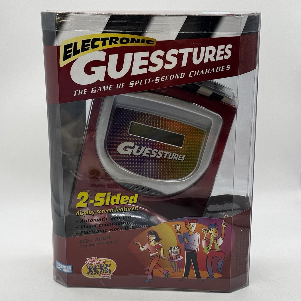 GUESSTURES ELECTRONIC GAME OF SPLIT SECOND CHARADES 2005 Hasbro Brand New